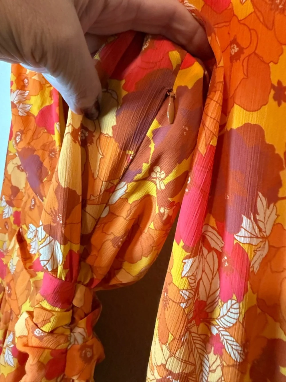 House of Harlow 1960 X Revolve Uriah Floral Mini Dress Orange Yellow Ted Size XS